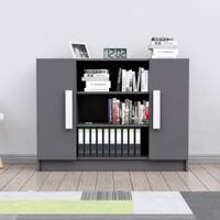 Hexa Engineered Wood Bookshelf in Slate Grey Colour