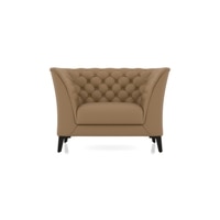 Weston 1 Seater Premium Italian Leather Sofa In Ecru