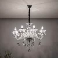 Paris 8 Arm Chrome and Clear Crystal Chandelier