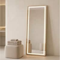 The Artment Gold Halo Square Unbreakable Floor Mirror For Home (150 X 40 CM)