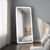 The Artment Black Halo Square Unbreakable Floor Mirror For Home (160 X 50 CM)