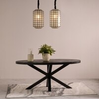 Xerone Solid Wood 6 Seater Dining Table in Brown Finish