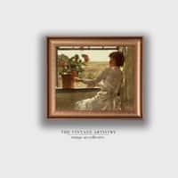 Artistry Brown Beige Colored Summer Evening Canvas Wall Canvas Wall Prints Set of 1 Multicolor Matte
