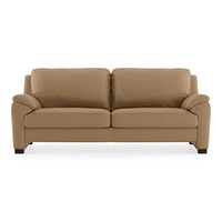 Farina 3 Seater Half Leather Sofa in Camel Colour