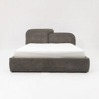 Cloud Engineered Wood King  Size Bed Without Storage (Grey Colour)