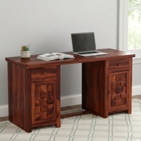 Albany Sheesham Wood Study Computer Table In Honey Finish