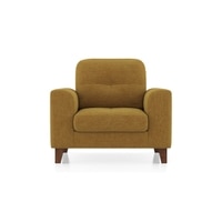 Verona Essential 1 Seater Fabric Sofa In Ochre Colour