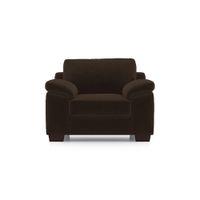 Esquel Premium 1 Seater Fabric Sofa in Dark Earth Colour