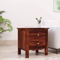 Cabalo Solid Wood Side Table in  Honey Oak Finish
