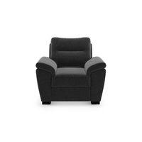 Adelaide Premium 1 Seater Fabric Sofa in Pebble Grey Colour