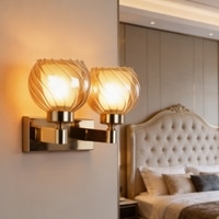 Eliante Modern Wall Lights Mild Steel & Glass Material Gold & Champaign Finish