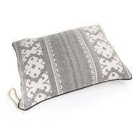 Aztec Printed Knife Edge Cotton Pets Bed in Grey Colour