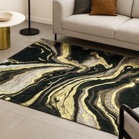 Luxe Home Polyester Cosmic Swirl Carpet – (3x5 Feet, Multicolor, TPR)