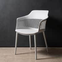 Kepler Brooks Senora Cafeteria Dining Chair in White Colour