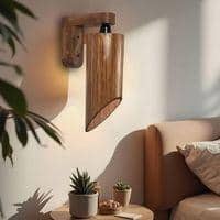 Cedar Brown Solid Wood Wall Lights