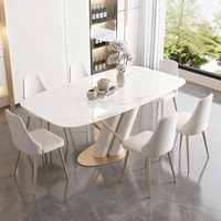 Modernist Metal Dining Table Set