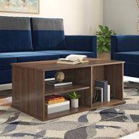 Liam Rectangular Engineered Wood Coffee Table In Classic Walnut Finish