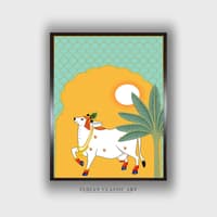 Pichwai Canvas Wall Prints Canvas Wall Prints Set of 1 Multicolor Matte