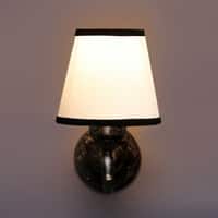Devansh Metal Electric Wall Light in Antique Gold Colour with White & Black Shade Count of 1 Light
