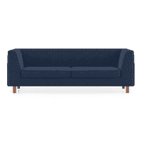 Rubik Premium 3 Seater Fabric Sofa in Lapis Blue Colour