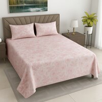 Threads Silky touch cotton single bed flat Bedsheet 225x150 cms
