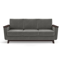 Corby Luxe 3 Seater Fabric Sofa in Ash Grey Velvet Colour