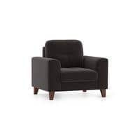 Verona Premium 1 Seater Fabric Sofa in Pebble Grey Colour