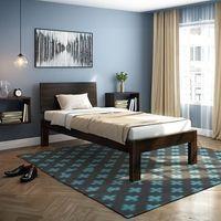 Boston Solid Wood Single Size Bed In Mahogany Finish