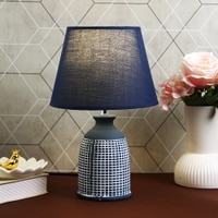 Ceramic Table Lamp Blue Timeless Elegant Design