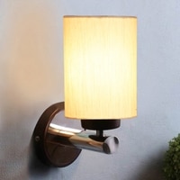 Devansh Metal Electric Wall Light in off-white Colour with off-white Shade Count of 1 Light