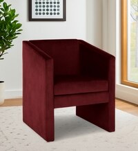 Shuntina Accent Velvet Chair in Maroon Colour