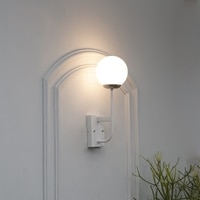 Minster White & Frosted White Finish Wall Light