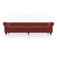 Winchester Essential 4 Seater Fabric Sofa In Dark Coral