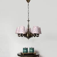 Devansh Solid Wood Electric Wall Light in Red Colour with Red Shade Count of 1 Light