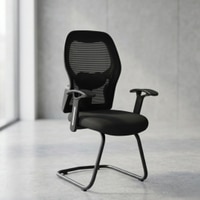 Kepler Brooks Nova Visitor Chair in Black Colour