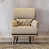 Veronica 1 Seater Fabric Sofa in Honey Beige Colour