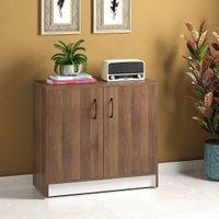 Alex 9 Pair Shoe Rack in Classic Walnut Finish