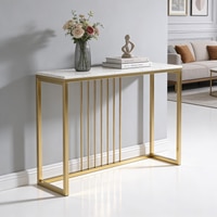 Odine Metal Console Table in Gold Colour