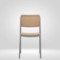Kepler Brooks Zen Cafeteria Dining Chair in Grey Colour