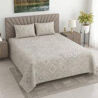 Threads Silky Touch Premium Super Double Queen Size Flat Bedsheet 254 x 230 cms