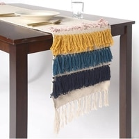 Layered Tassled Table Runner