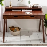 Virello Solid Wood  Desk In Honey Oak Finish