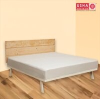 USHA SHRIRAM Queen Size Elastic Strap Terry Cotton Waterproof Mattress Cover White