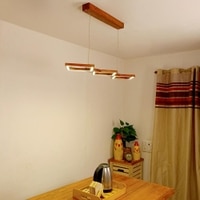 Awry 36 Brown Wooden LED Hanging Lamp
