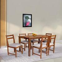 yaira solid wood  6 seater Dining table in  Provincial Teak