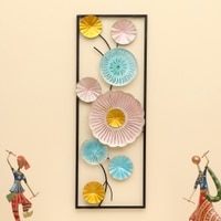 W-Jenna Abstract Metal Wall Decor in Multicolor Set of 1