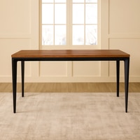 Shakur Solid Wood 6 Seater Dining Table in Brown Finish
