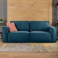 Skult 3 Pull Out Sofa Cum Bed In T Blue Colour