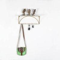 Claymint metal wall shelf