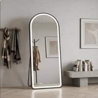 The Artment Black Halo Arch Unbreakable Floor Mirror For Home (160 X 50 CM)
